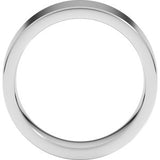 14K White 7 mm Comfort-Fit Flat Band Size 9