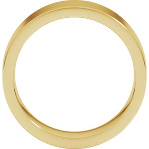 18K Yellow 7 mm Comfort-Fit Flat Band Size 14
