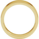 14K Yellow 7 mm Comfort-Fit Flat Band Size 4