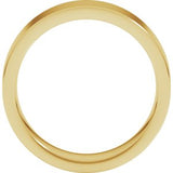 14K Yellow 6 mm Comfort-Fit Flat Band Size 11.5