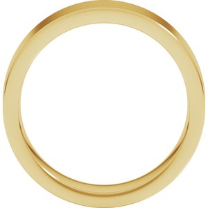 14K Yellow 6 mm Comfort-Fit Flat Band Size 11.5