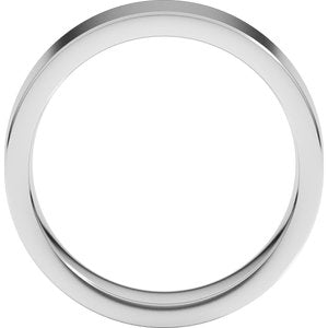 Sterling Silver 6 mm Comfort-Fit Flat Band Size 17.5