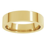 10K Yellow 5 mm Comfort-Fit Flat Band Size 14