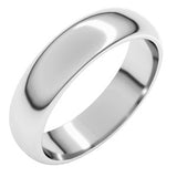 Sterling Silver 5 mm Half Round Band Size 18