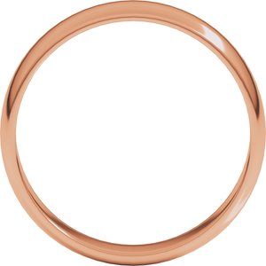 10K Rose 5 mm Lightweight Half Round Band Size 9.5