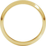 10K Yellow 4 mm Half Round Band Size 12