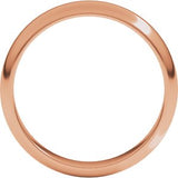 14K Rose 4 mm Half Round Band Size 13