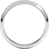 Sterling Silver 4 mm Half Round Band Size 17