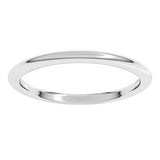 14K White 1.5 mm Comfort-Fit Half Round Band Size 5.5