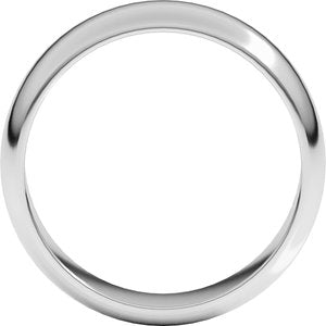 Platinum 6 mm Half Round Band Size 14.5