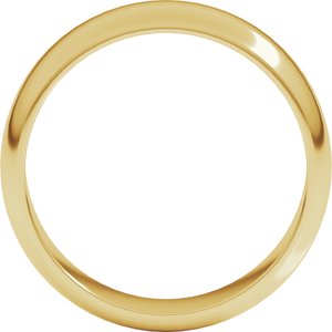 14K Yellow 6.5 mm Half Round Band Size 12.5