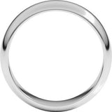 14K White 6 mm Half Round Band Size 16