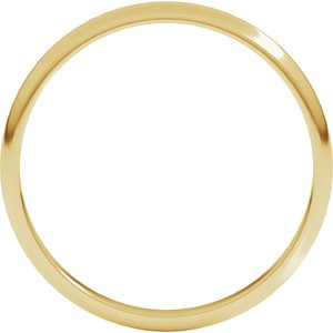 14K Yellow 2 mm Lightweight Half Round Band Size 1
