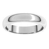 14K White 4 mm Half Round Band Size 11