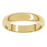 10K Yellow 4 mm Half Round Band Size 12
