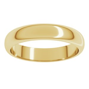 10K Yellow 4 mm Half Round Band Size 12