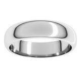 Sterling Silver 5 mm Half Round Band Size 18