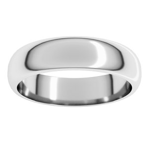 Sterling Silver 5 mm Half Round Band Size 18