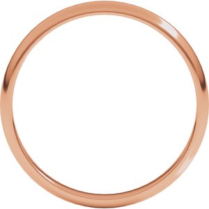 10K Rose 2.5 mm Lightweight Half Round Band Size 10.5
