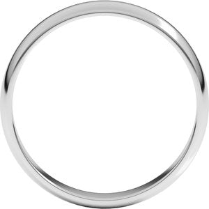 10K White 4 mm Lightweight Half Round Band Size 19.5