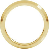 14K Yellow 3 mm Comfort-Fit Half Round Band Size 17.5
