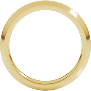 14K Yellow 3 mm Comfort-Fit Half Round Band Size 17.5