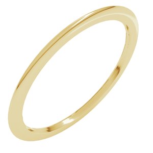14K Yellow 1 mm Comfort-Fit Half Round Band Size 6