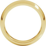 14K Yellow 6 mm Comfort-Fit Half Round Band Size 17