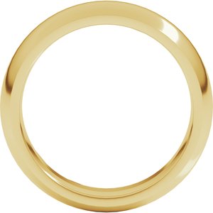 14K Yellow 6 mm Comfort-Fit Half Round Band Size 17