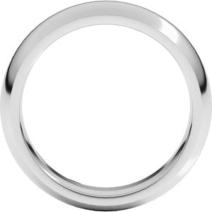 Platinum 6 mm Comfort-Fit Half Round Band Size 15.5