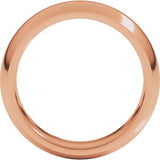 10K Rose 6 mm Comfort-Fit Half Round Band Size 11