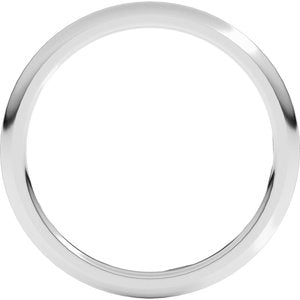 10K White 1.5 mm Comfort-Fit Half Round Band Size 17.5
