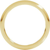 14K Yellow 1.5 mm Comfort-Fit Half Round Band Size 6.5