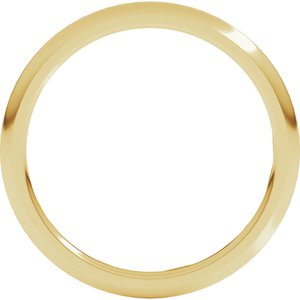 14K Yellow 1.5 mm Comfort-Fit Half Round Band Size 6.5