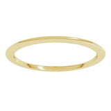 14K Yellow 1 mm Comfort-Fit Half Round Band Size 6