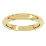 22K Yellow 3 mm Comfort-Fit Half Round Band Size 1.5