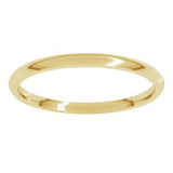 14K Yellow 1.5 mm Lightweight Comfort-Fit Half Round Band Size 4