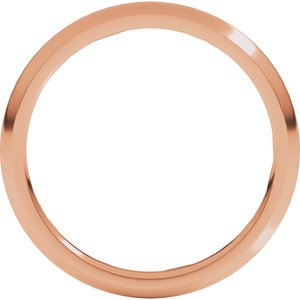 14K Rose 2 mm Comfort-Fit Half Round Band Size 7.5