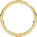 14K Yellow 1 mm Comfort-Fit Half Round Band Size 6