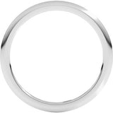 10K White 1 mm Comfort-Fit Half Round Band Size 17.5
