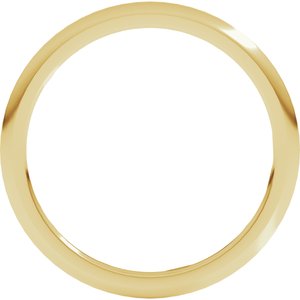 14K Yellow 1 mm Comfort-Fit Half Round Band Size 6