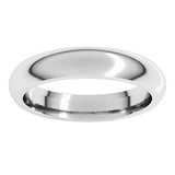 10K White 4 mm Comfort-Fit Half Round Band Size 15