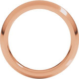 14K Rose 4 mm Comfort-Fit Half Round Band Size 12.5