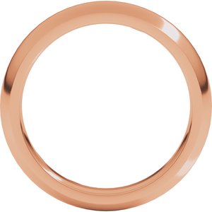 14K Rose 4 mm Comfort-Fit Half Round Band Size 12.5