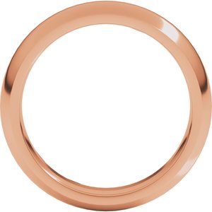14K Rose 5 mm Comfort-Fit Half Round Band Size 13