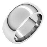 10K White 8 mm Comfort-Fit Half Round Band Size 20