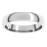 10K White 4 mm Lightweight Comfort-Fit Half Round Band Size 16.5
