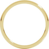 14K Yellow 1.5 mm Lightweight Comfort-Fit Half Round Band Size 4