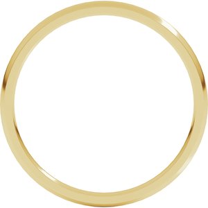 14K Yellow 1.5 mm Lightweight Comfort-Fit Half Round Band Size 4