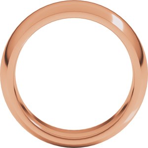 14K Rose 8 mm Comfort-Fit Half Round Band Size 9